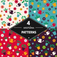Set of vintage seamless vector backgrounds