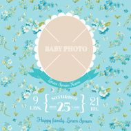 Baby Arrival Card - with Photo Frame N2