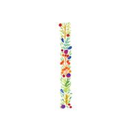 Watercolor floral monogram I