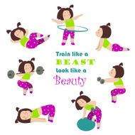 Workout fitness girls