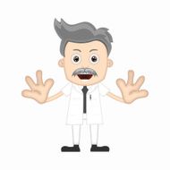 Ben Boy Funny happy scientist cartoon character comic expression N17