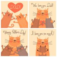 Sweet cards for Fathers Day with cats