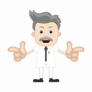 Ben Boy Funny happy scientist cartoon character comic expression N19
