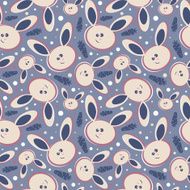 Rabbits Abstract seamless background N5