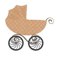 Isolated baby carriage