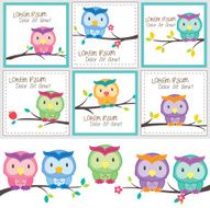 Owls and friends digital set