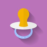 Icon of nipple pacifier Flat style