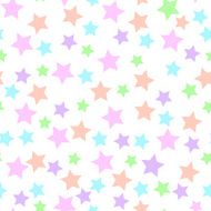 Seamless pattern with pastel stars