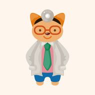 animal cat doctor cartoon theme elements N5