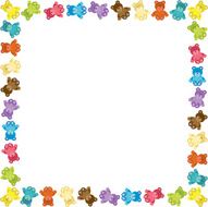 Colored Teddy Bear Frame