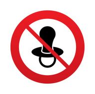 Baby&#039;s dummy sign icon Child pacifier symbol N6