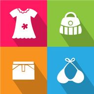 Girl Accessories icon great for any use Vector EPS10