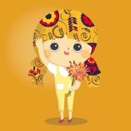 Summer girl mascot great for any use Vector EPS10 N2