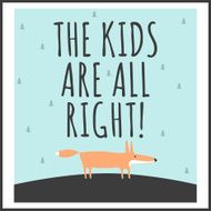 Stylish childrens poster with quote