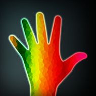 Abstract colorful hand N2