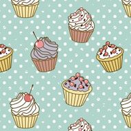 cakes pattern retro