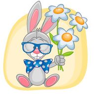 Bunny with flowers N3