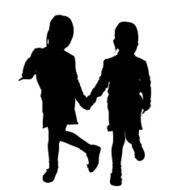 Vector silhouette of girl N112