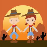 Cowboy and Cowgirl N5
