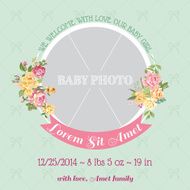 Baby Arrival Card - with Photo Frame N4