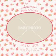 Baby Arrival Card - with Photo Frame N5