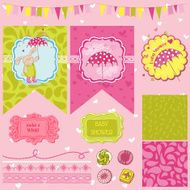 Baby Bunny Shower Theme - Scrapbook Design Elements
