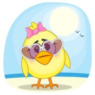Chicken in sunglasses