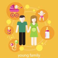 Lovely young family concept