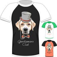 T-shirt with Labrador Retriever gentleman dog