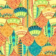 Hand-drawn doodle vector Easter seamless pattern N2