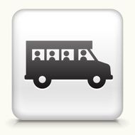 Square Button with schoolbus