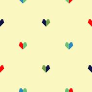 seamless vector geometric hearts pattern