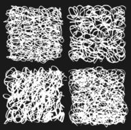 Hand Drawn Scribble Square Shapes