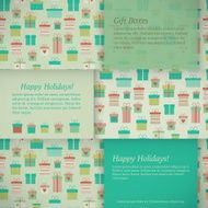 Set of banners with gift boxes Vector illustration N2