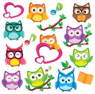 Cute and Happy Owl Clip Art