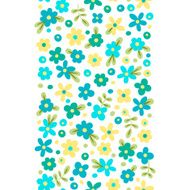 Seamless border with cute flowers