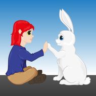 girl and rabbit N2