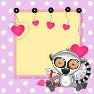 Cupid Lemur with frame