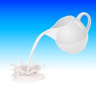 Milk from jug