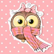 Owl in a scarf