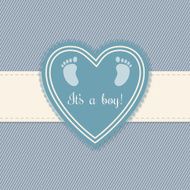 Baby shower greeting card for boys