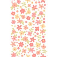 Seamless border with cute flowers N2