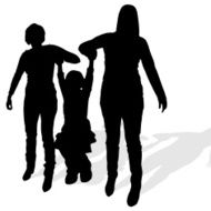 Vector silhouette of family N307