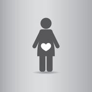 Pregnant love baby vector illustration eps10