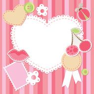 cute pink scrap set