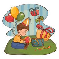 child with a birthday present N2