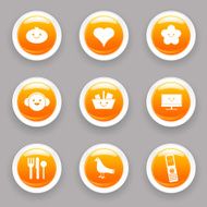 Orange candy communication internet buttons