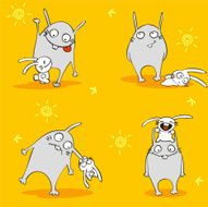 Cheerful hares