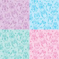 owl seamless patterns