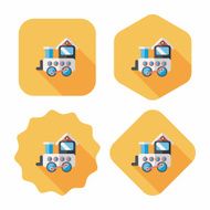 Train toy flat icon with long shadow EPS 10 N62